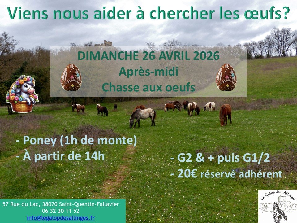 DIMANCHE 26 AVRIL : CHASSES AUX OEUFS